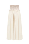SWAYING/KNIT handmade crochet patchwork skirt SW24SS3B28 apricot